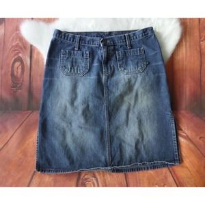 EUC Abercrombie & Fitch Denim Blue Jean Skirt 10